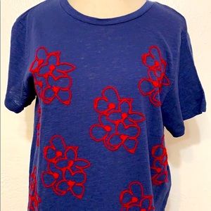 💮NWT EMBROIDERED HEATHER BLUE T-SHIRT DRESS💮